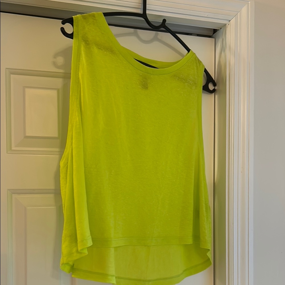Sweaty Betty linen blend tank top